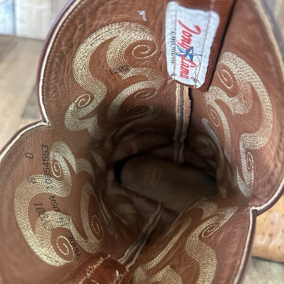 Tony Lama Vintage Full Quill Ostrich Cowboy Boots Mens 8 D - Picture 11 of 12